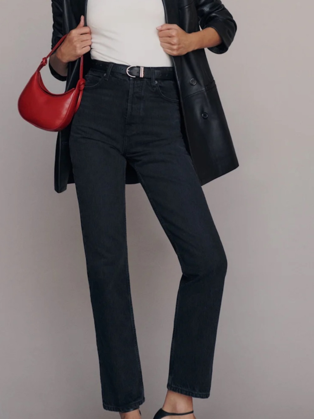 Reformation Cynthia Straight-Leg High-Rise Jeans